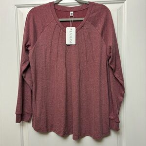 NWT Women's Maroon Long Sleeve Tee